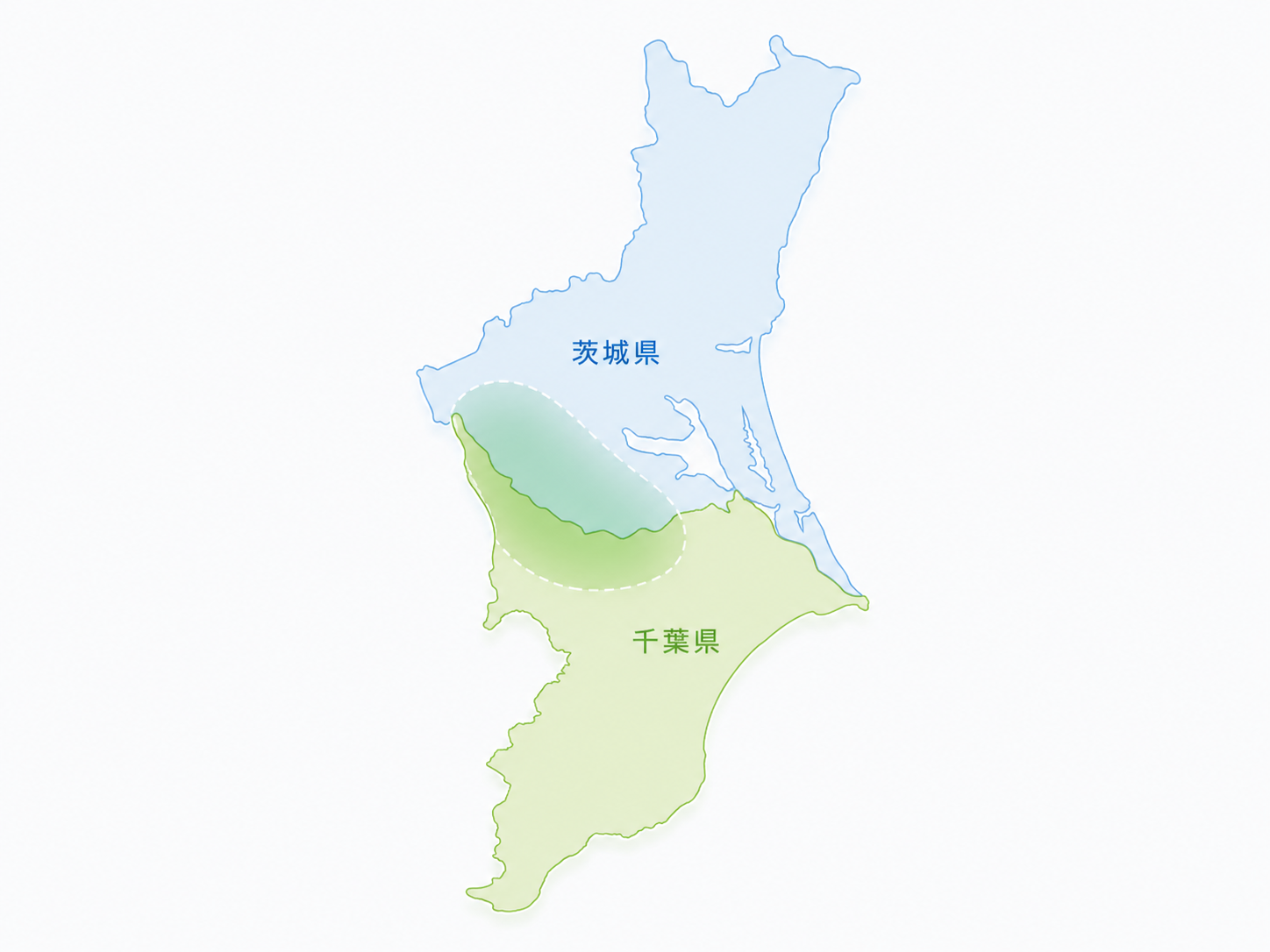 対応エリア地図（千葉県北西部・茨城県南部）